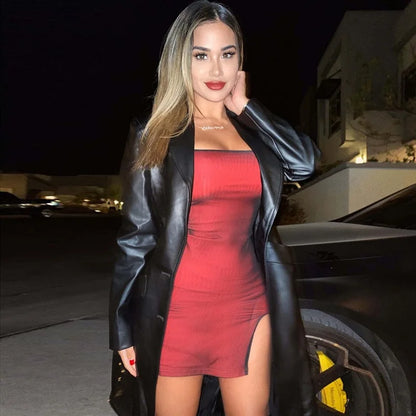 Mesh Halter Bodycon Mini Dress With Double Layer