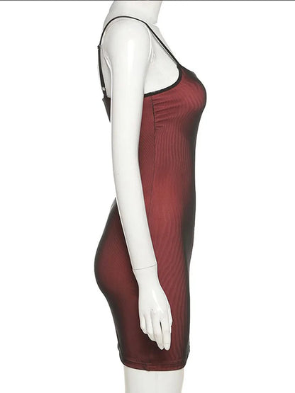 Mesh Halter Bodycon Mini Dress With Double Layer