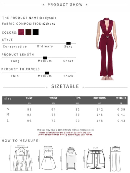Kliou Sexy Fashion Jumpsuits Woman Deep V-Neck Sleeveless Metal Buckle Ruched Cross Bandage Midnight Prom Party Elegant Overalls